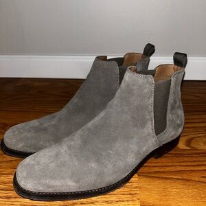 Men's Grey Suede Chelsea Boots